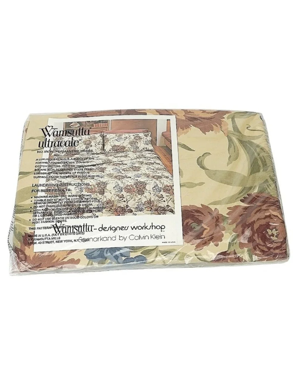 Wamsutta Ruffled Pillowcase Standard Size Calvin Klein Samarkind New Old Stock